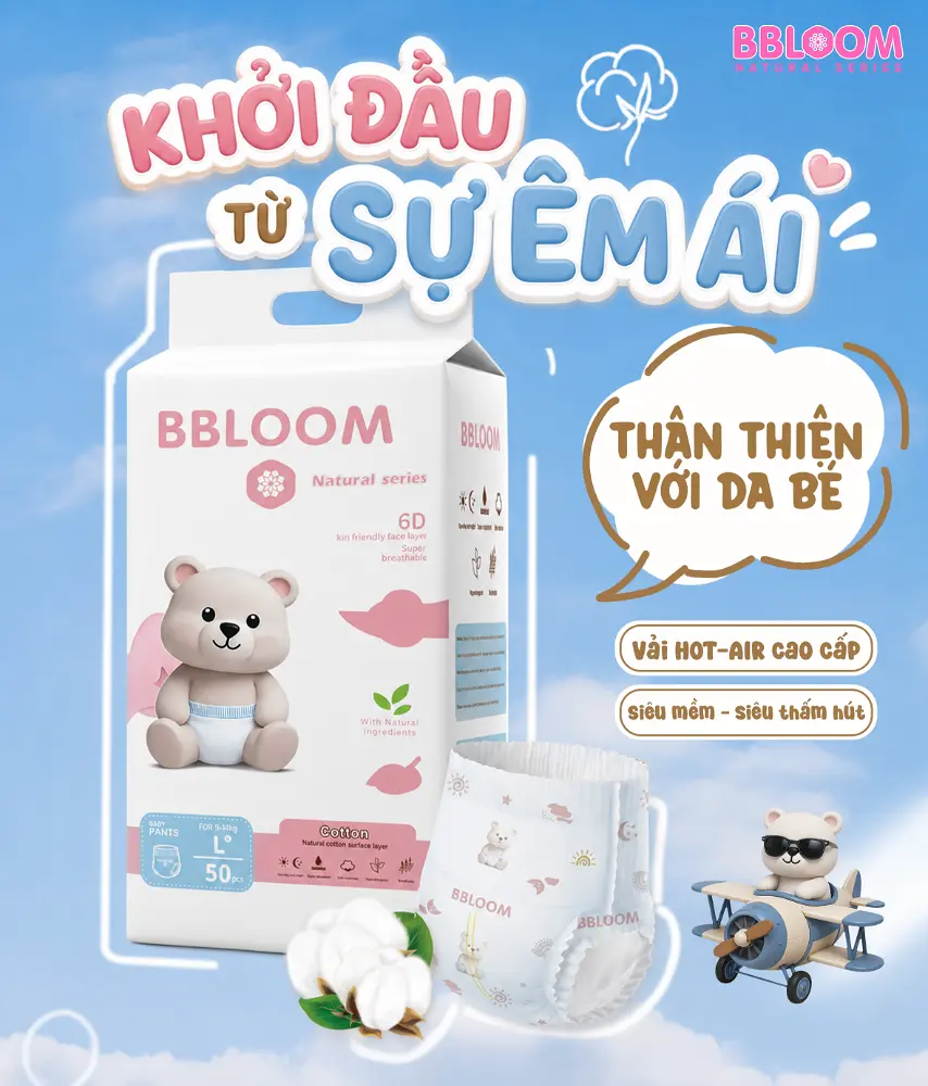 Tã BBLOOM sơ sinh – Dịu nhẹ từ cái chạm đầu tiên